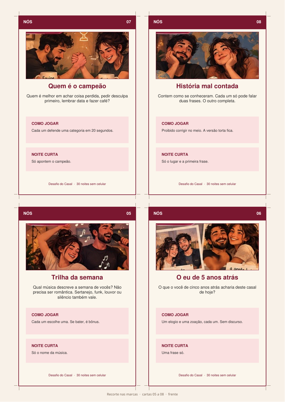 Cartas do naipe Nós